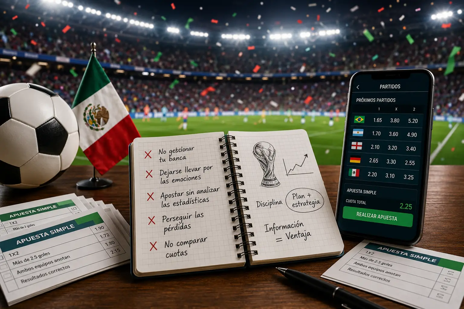 Consejos de apuestas para el Mundial FIFA: errores que los apostadores mexicanos deben evitar