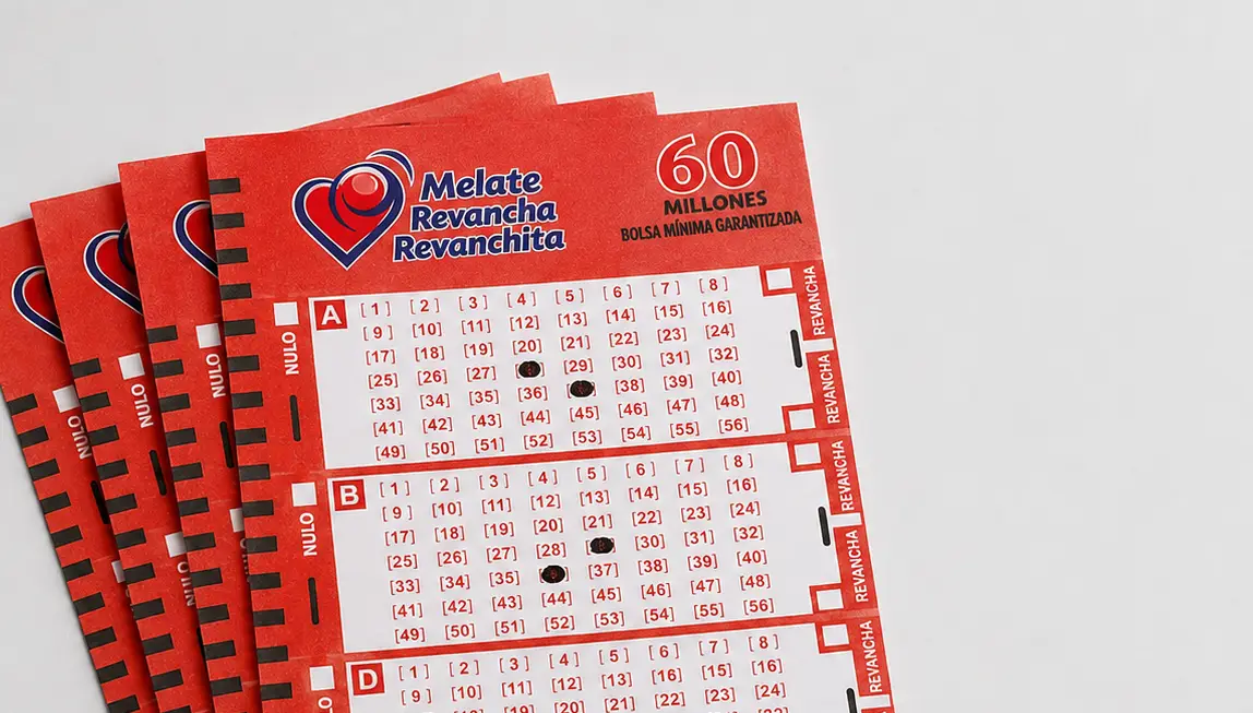 Boleto de Melate Revancha y Revanchita con números seleccionados para jugar la lotería mexicana.