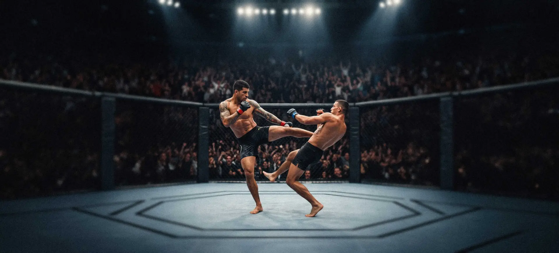 Diseño que divida visualmente dos extremos de la báscula en la UFC, con elementos de análisis de momios. Si no se aprueba, se usa la del banco.