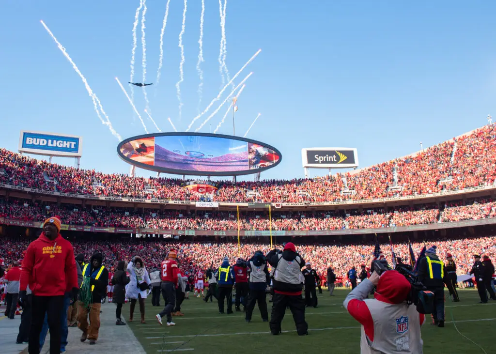 Arrowhead Stadium lleno durante la final de la AFC