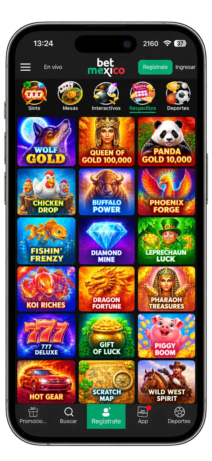 BetMexico Casino en el móvil: catálogo de juegos