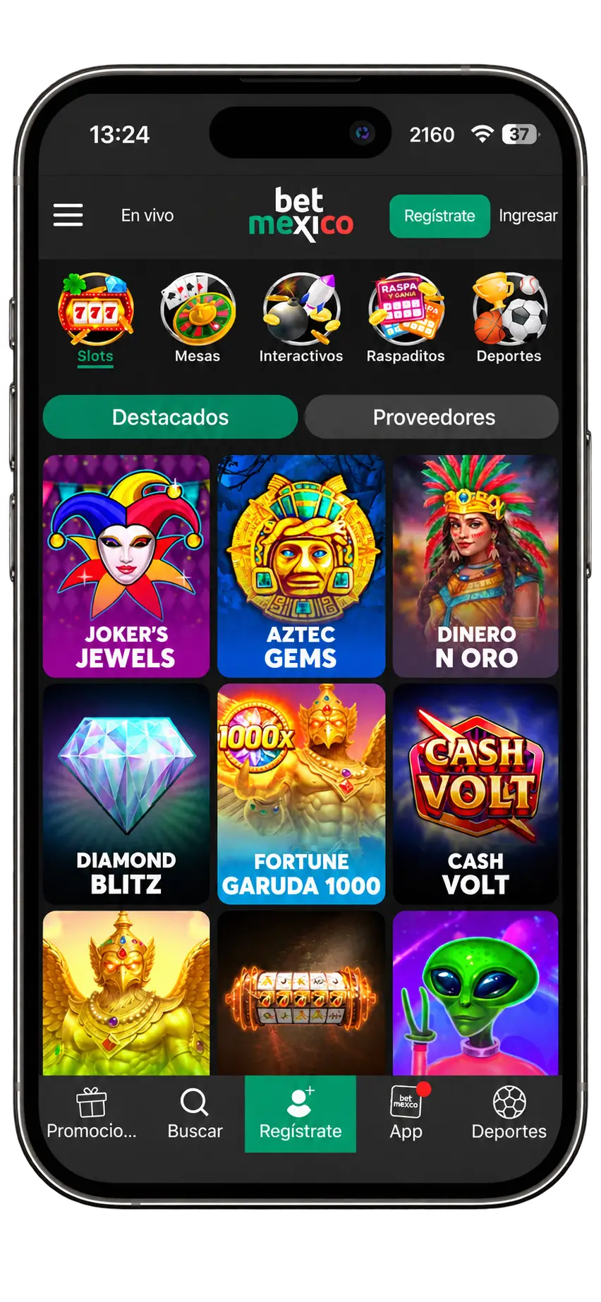 BetMexico Casino en el móvil: tragamonedas destacadas