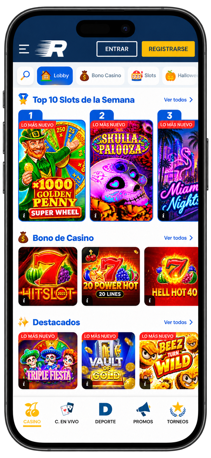 Rushbet Casino en el móvil: Top 10 de slots de la semana y juegos del bono de casino
