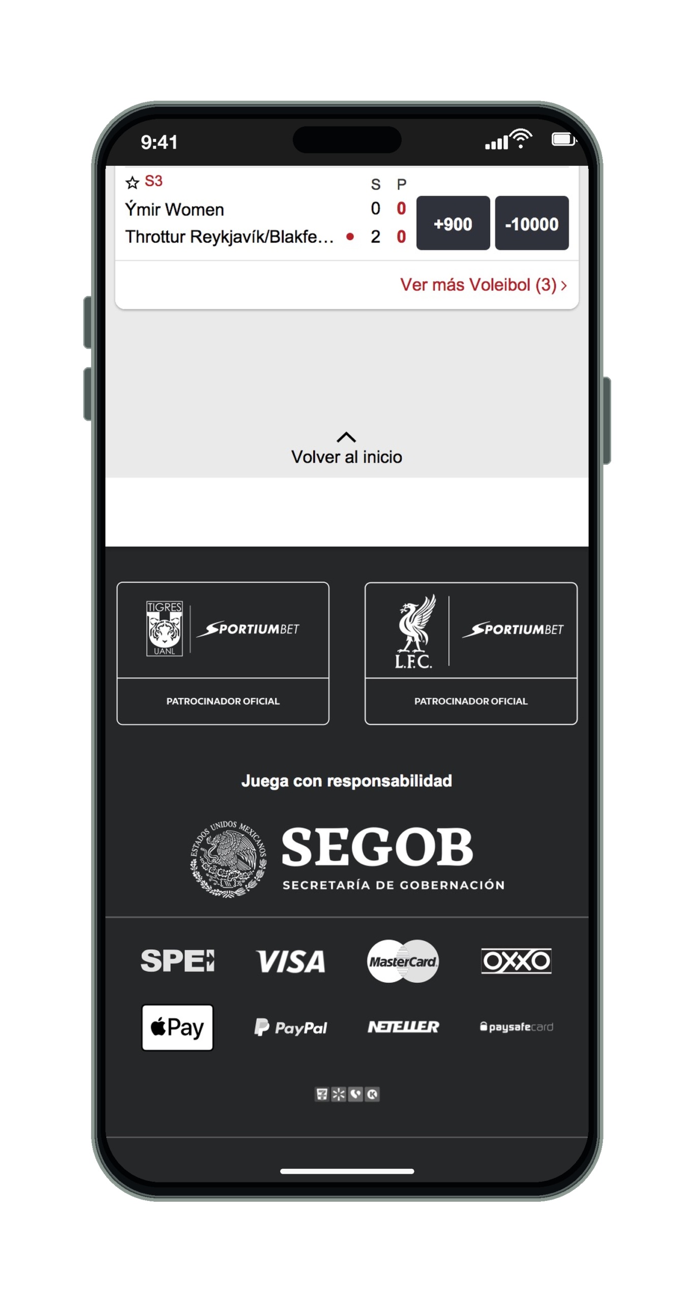 SportiumBet en el móvil: apuestas en vivo, parte 7