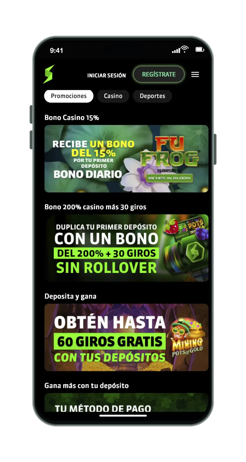 Strendus en el móvil: página de promociones, parte 1