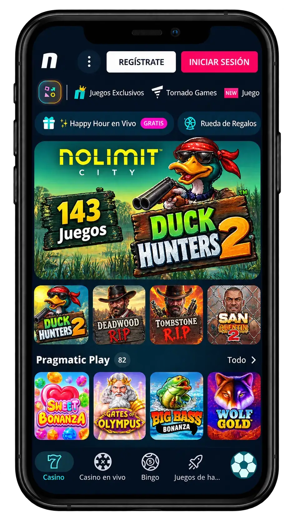 Novibet Casino en el móvil: tragamonedas de Nolimit City y Pragmatic Play