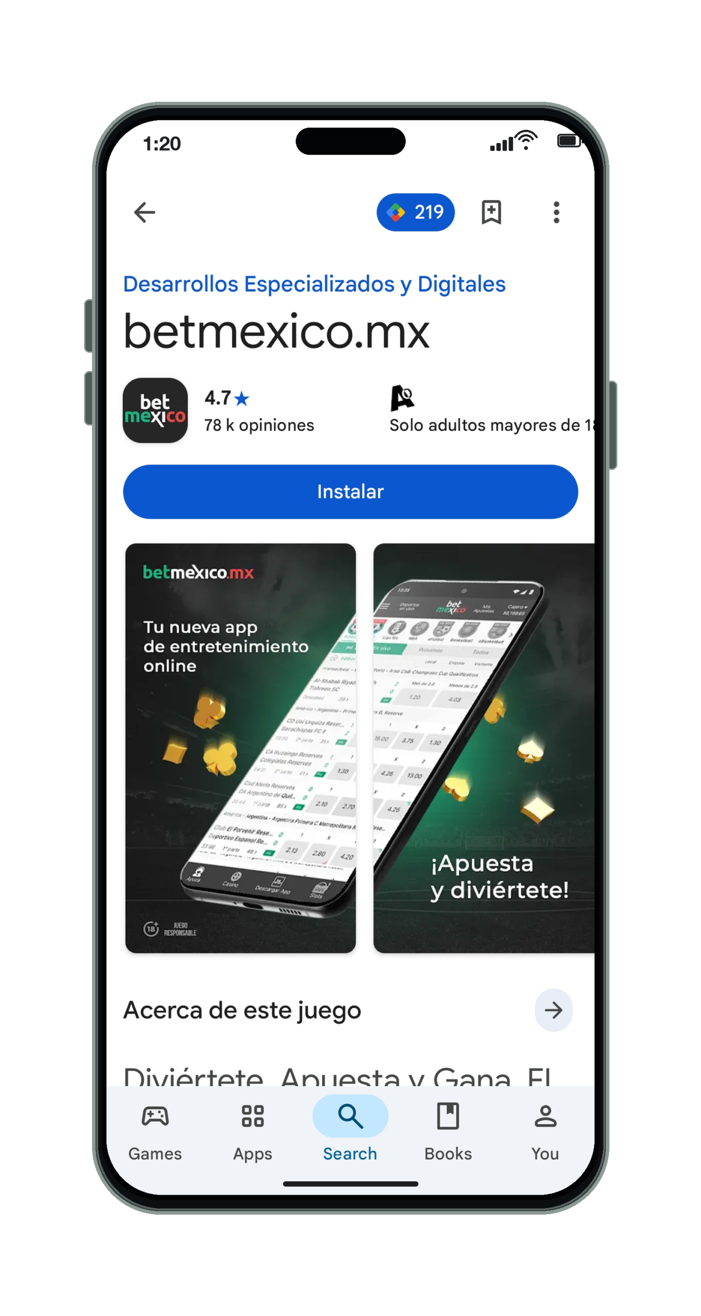 App de BetMexico en Google Play