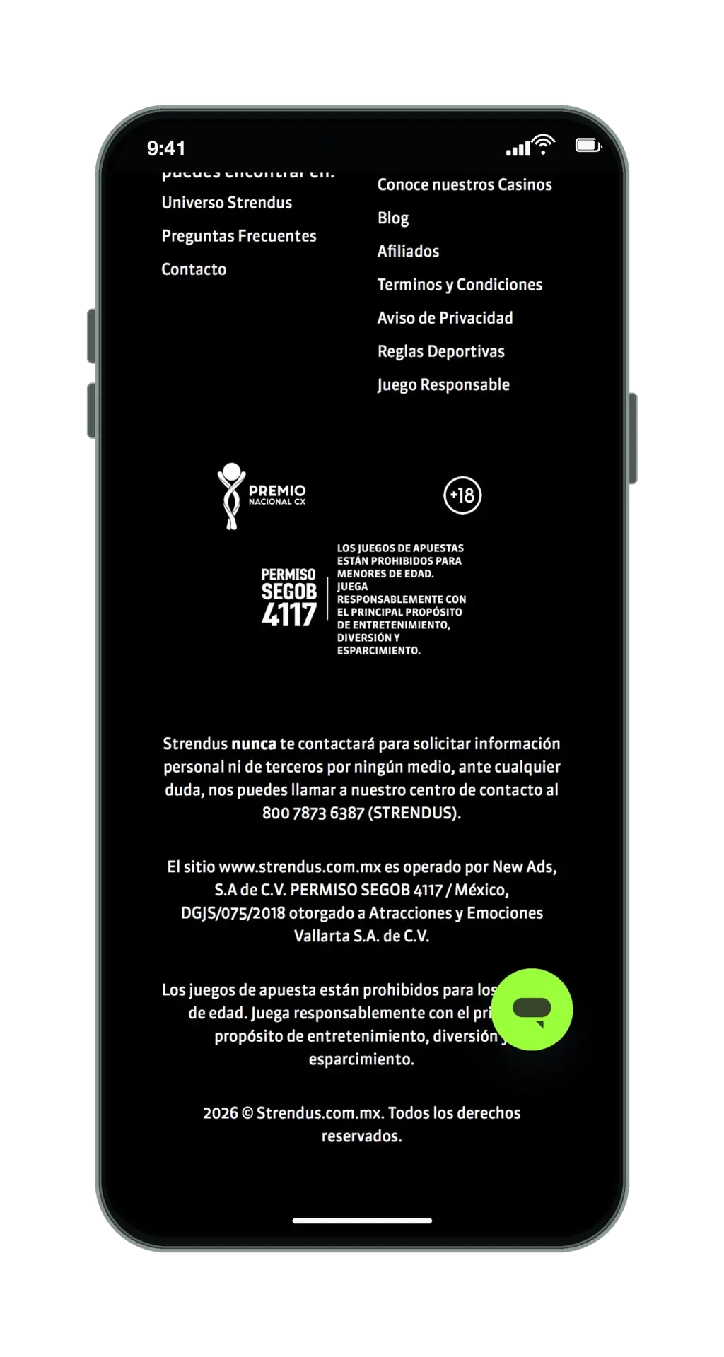 Strendus en el móvil: página de inicio, parte 4