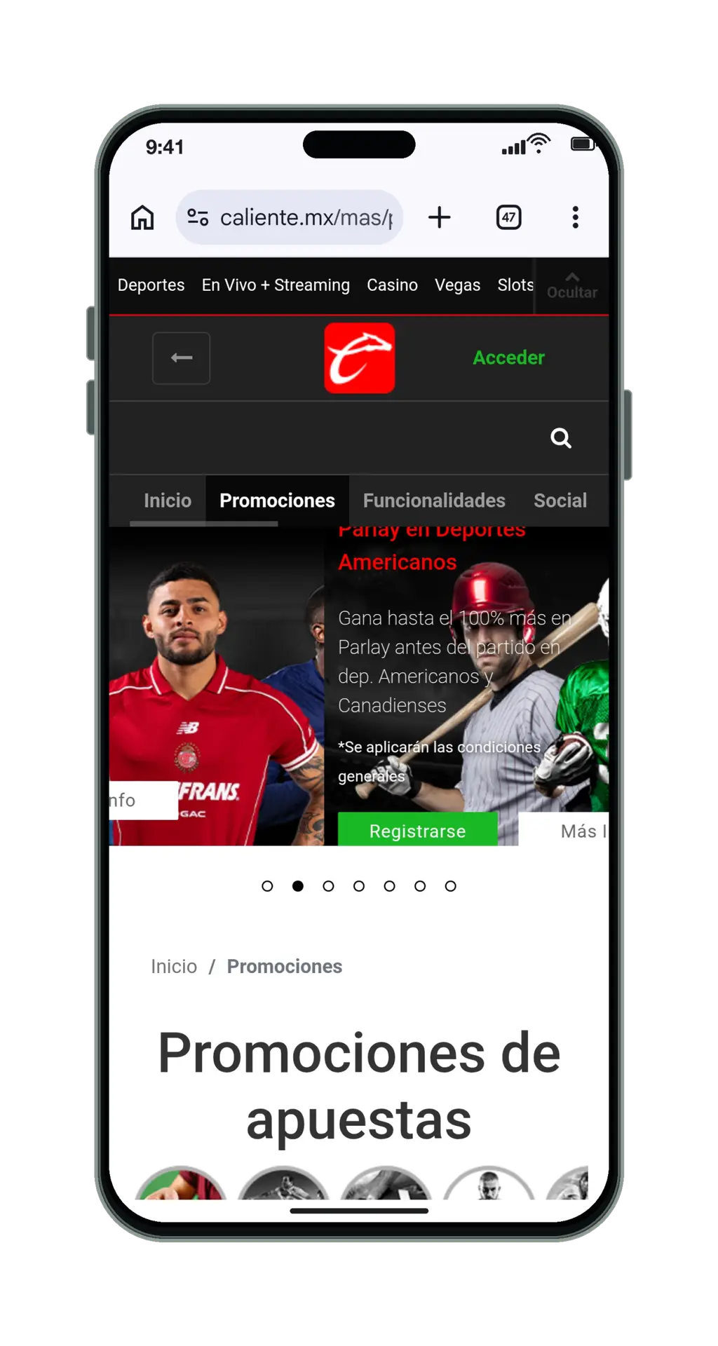 Caliente en el móvil: lista de promociones